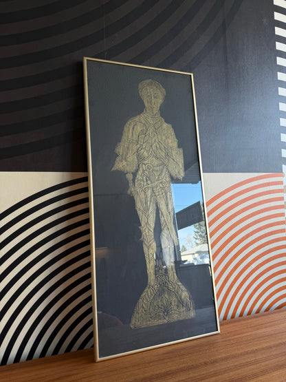 Vintage Medieval Knight Framed Artwork