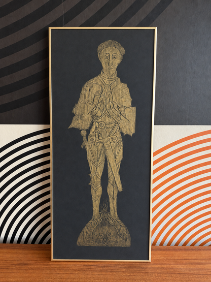 Vintage Medieval Knight Framed Artwork