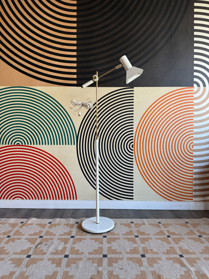 Vintage Adjustable White Floor Lamp