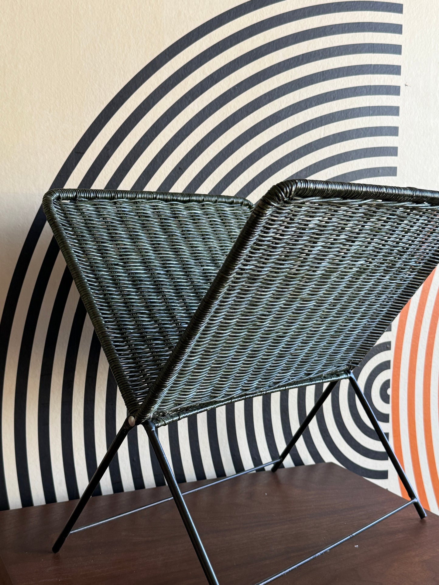 Vintage Folding Magazine Rack