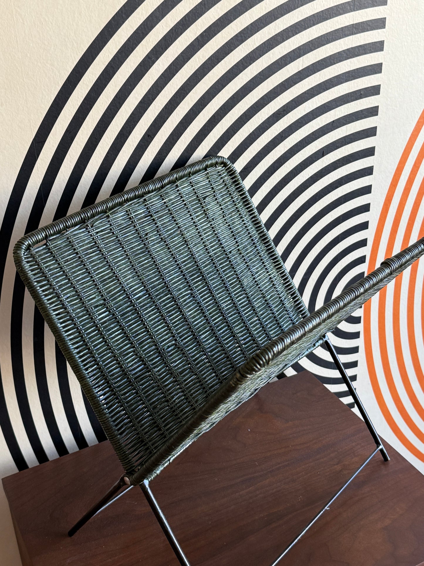 Vintage Folding Magazine Rack