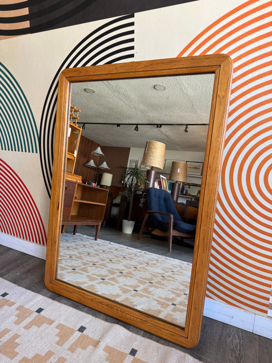 Vintage Oak Framed Mirror