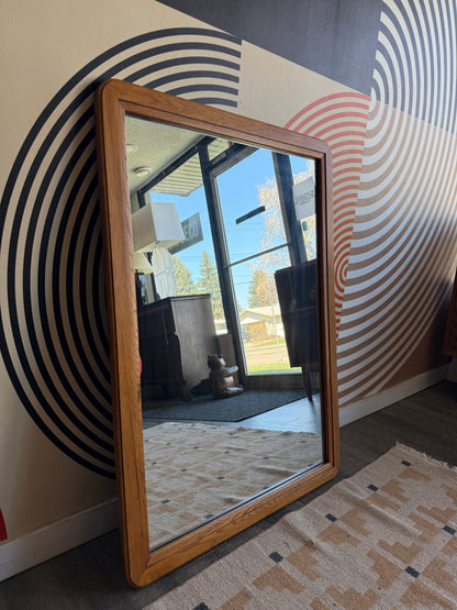 Vintage Oak Framed Mirror