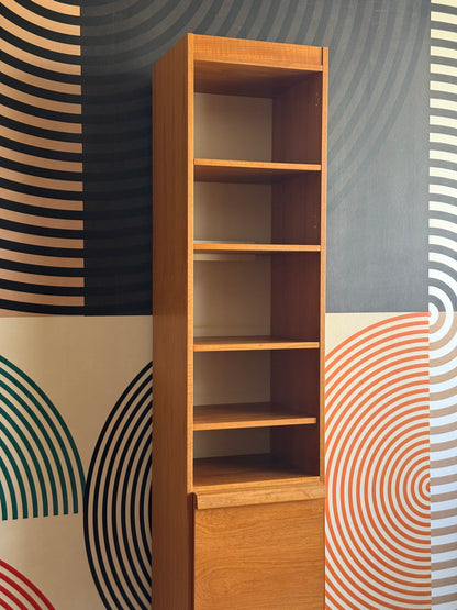 Vintage Teak Bookshelf Cabinet