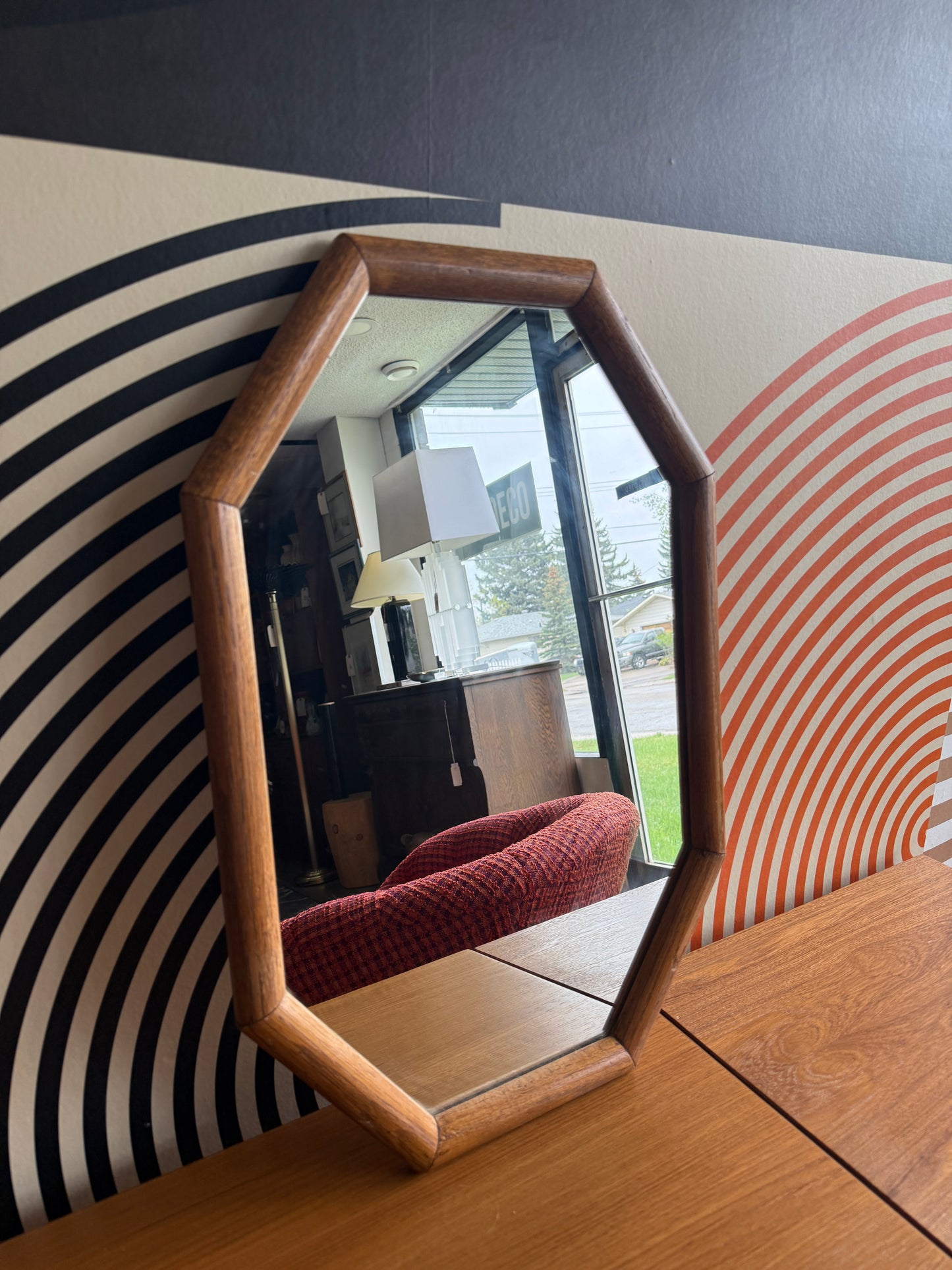 Vintage Octagonal Wall Mirror