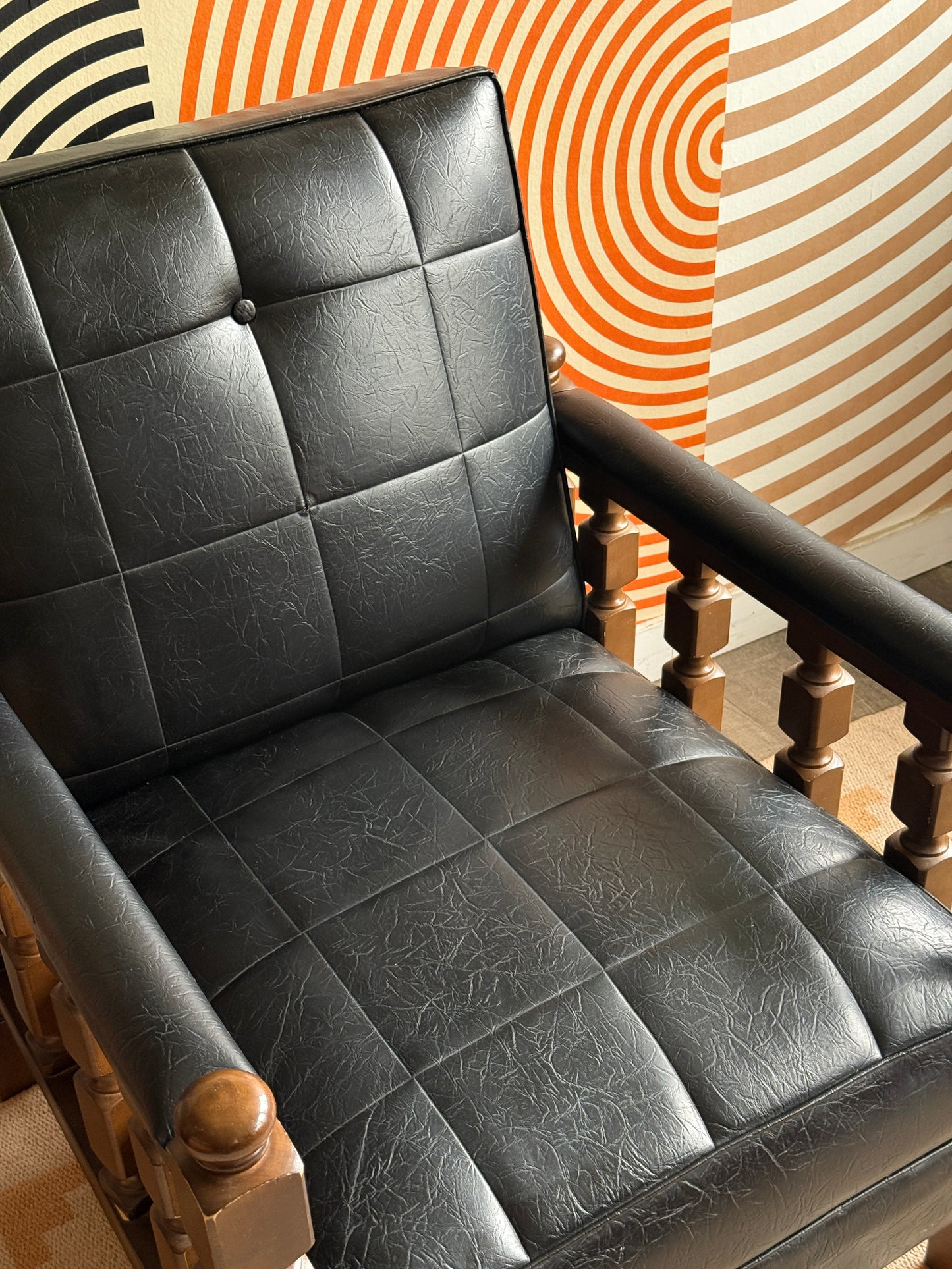 Vintage Brutalist Lounge Chair