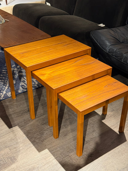 Refinished Teak Nesting Tables
