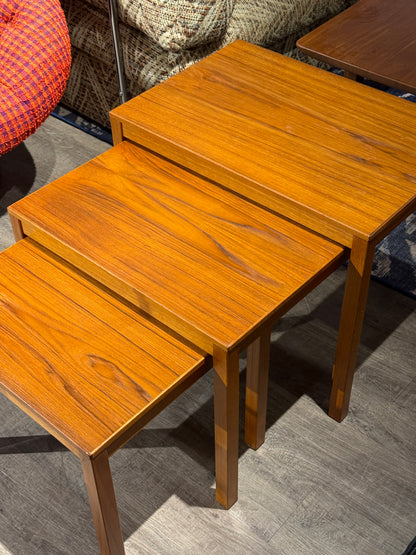 Refinished Teak Nesting Tables