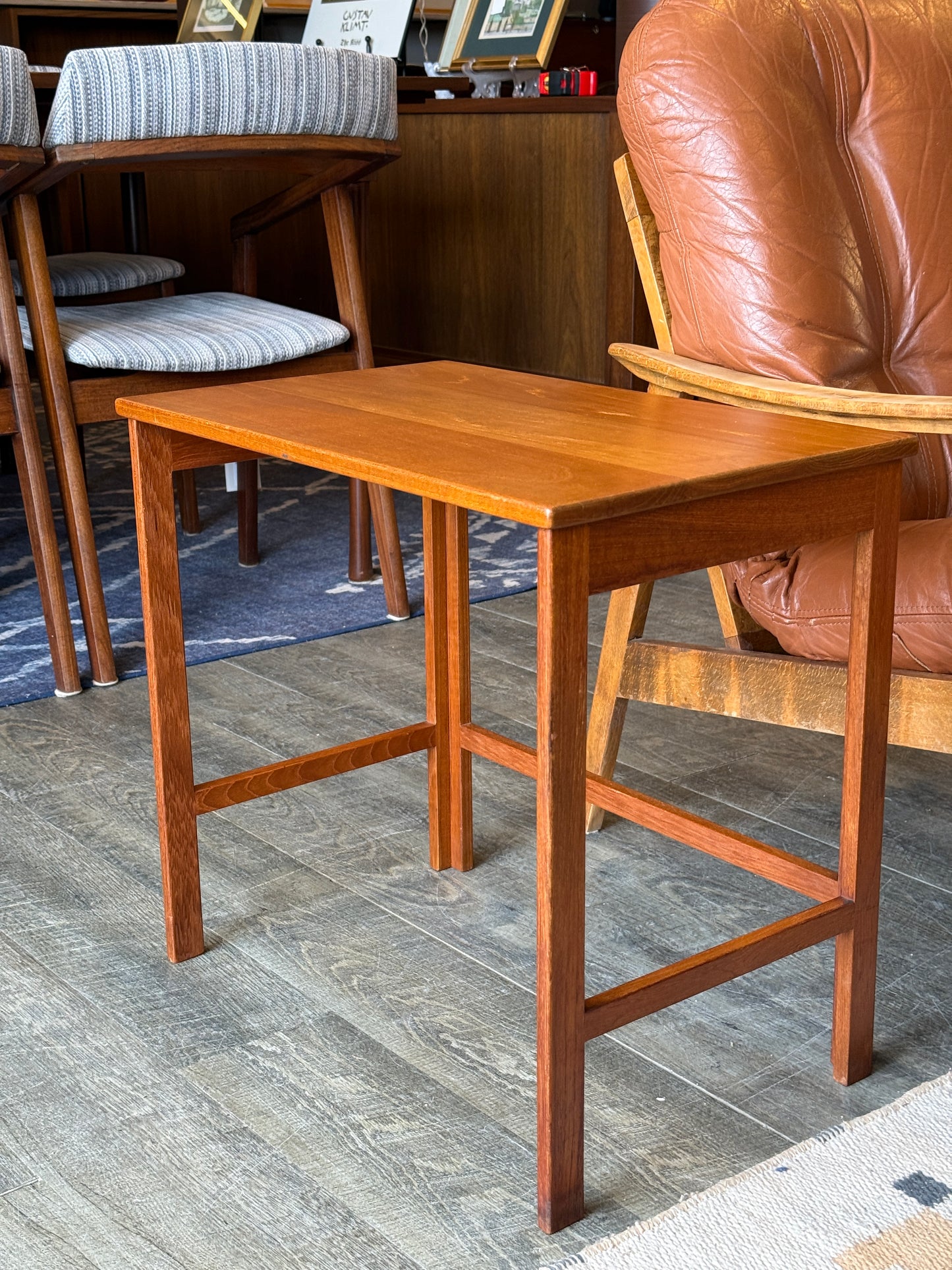 Refinished France & Son Solid Teak Side Table