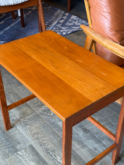 Refinished France & Son Solid Teak Side Table