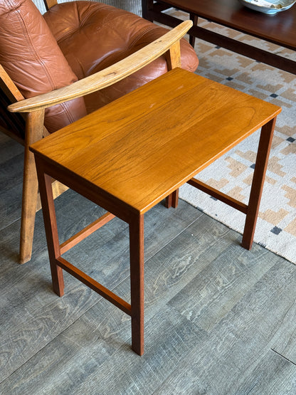 Refinished France & Son Solid Teak Side Table