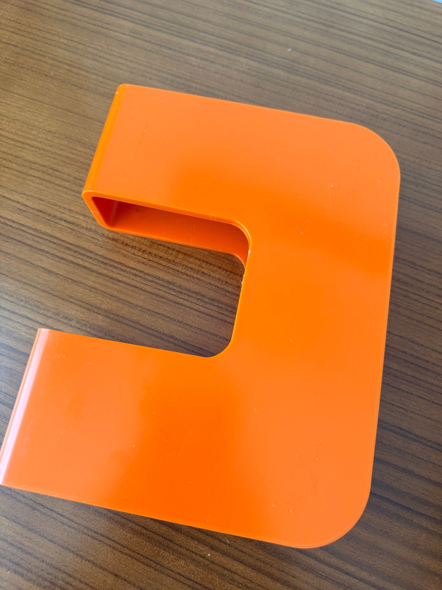 Set of 3 Vintage Orange Record/Magazine Racks by Sven-Eric Juhlin for Gustavsberg, 1970s