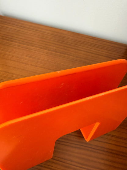 Set of 3 Vintage Orange Record/Magazine Racks by Sven-Eric Juhlin for Gustavsberg, 1970s