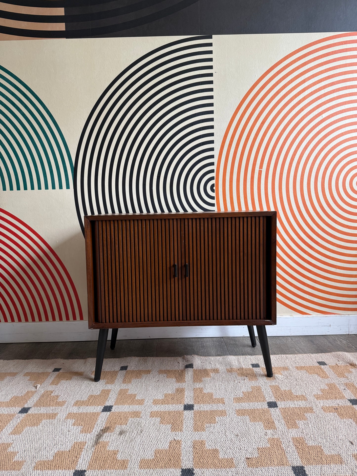 Walnut Tambour Door Cabinet (2)