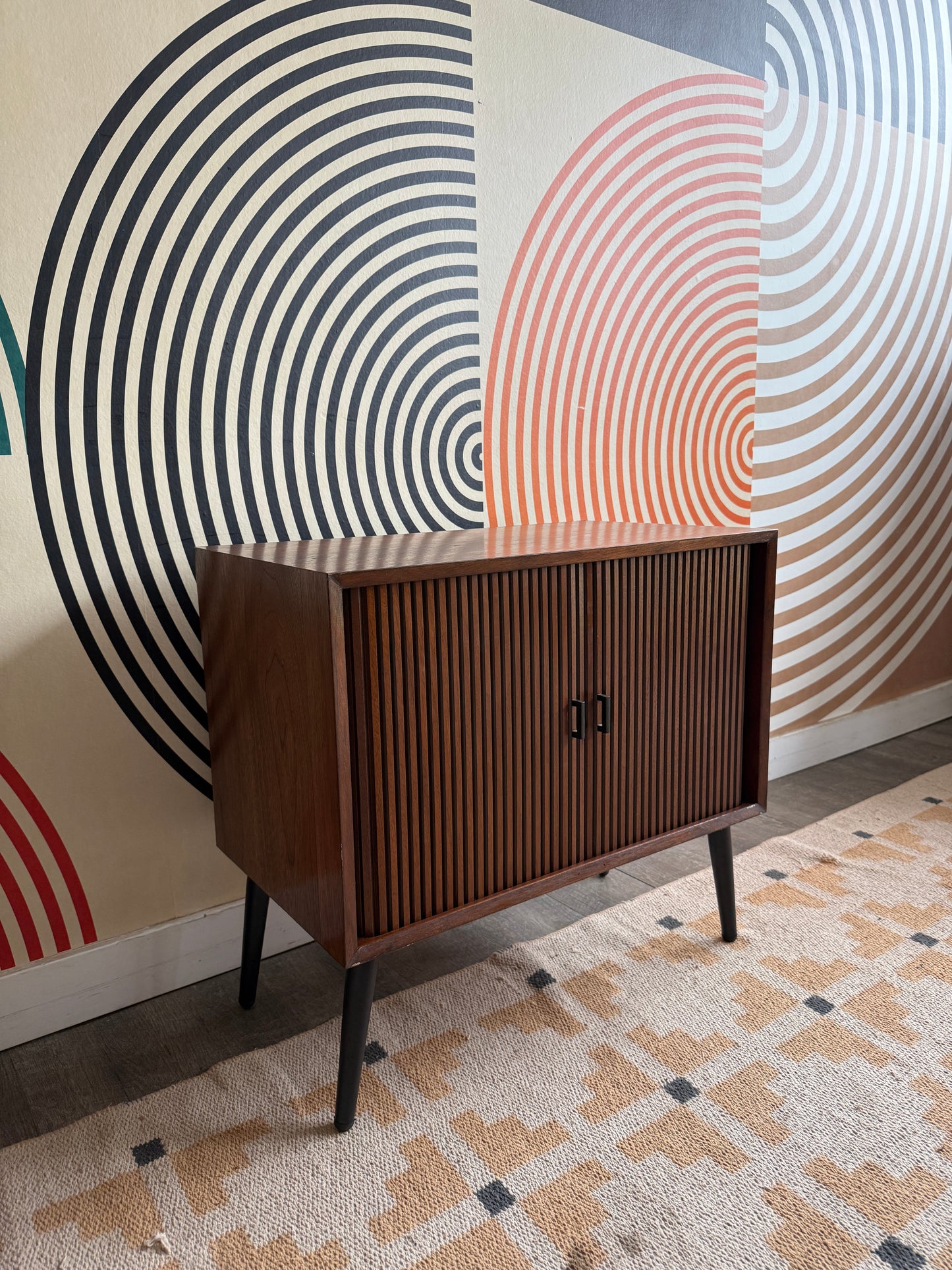 Walnut Tambour Door Cabinet (2)