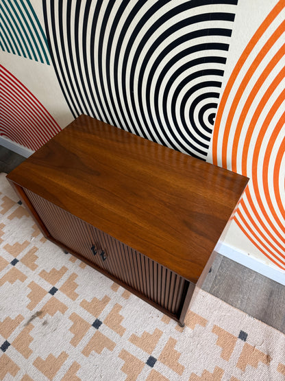 Walnut Tambour Door Cabinet (2)