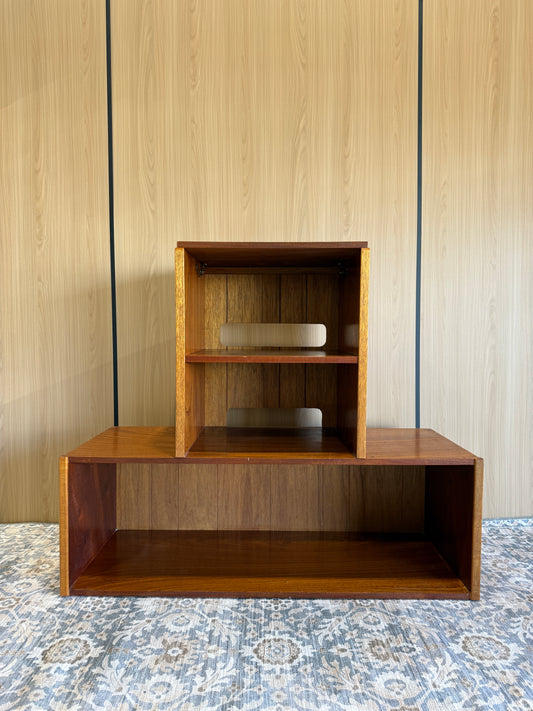 Vintage Wood Media Cabinet / Record Cabinet