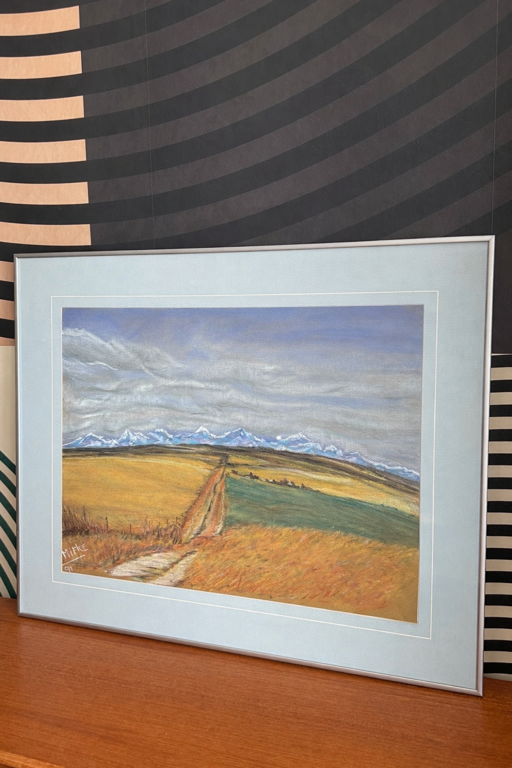 Vintage Framed Landscape Artwork – Signed Mieke (1991)