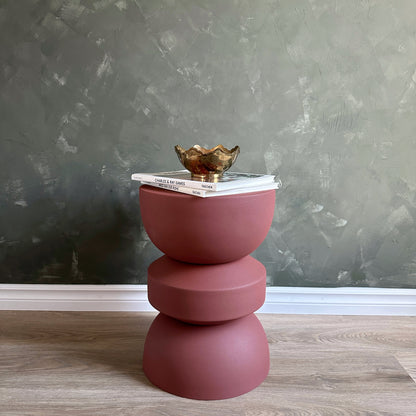 Terracotta Metal Accent Table