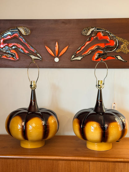 Pair of Large Chalvignac Table Lamps