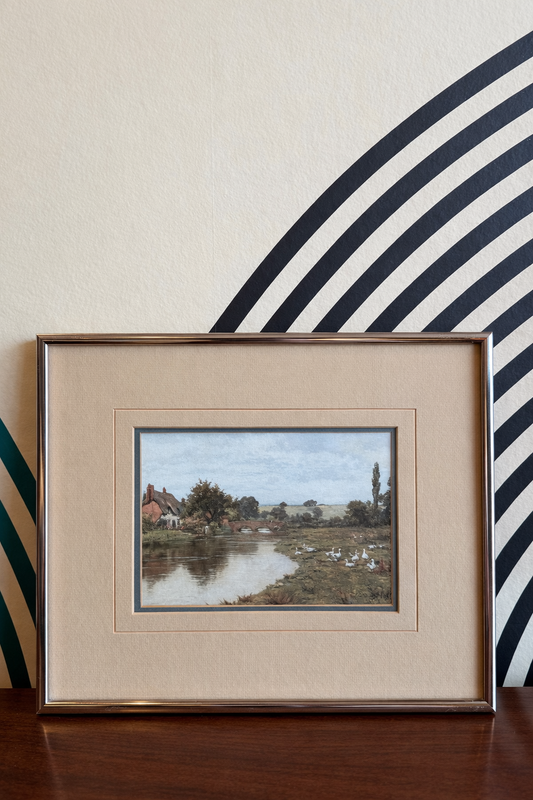 Vintage Countryside Landscape Framed Print