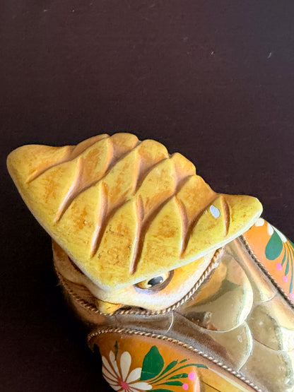 Vintage Mexican Pottery Owl Figurine