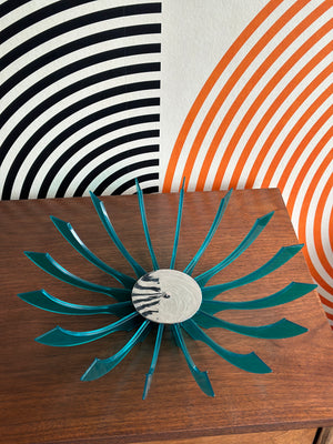 Teal Azimuth Starburst Fruit Bowl