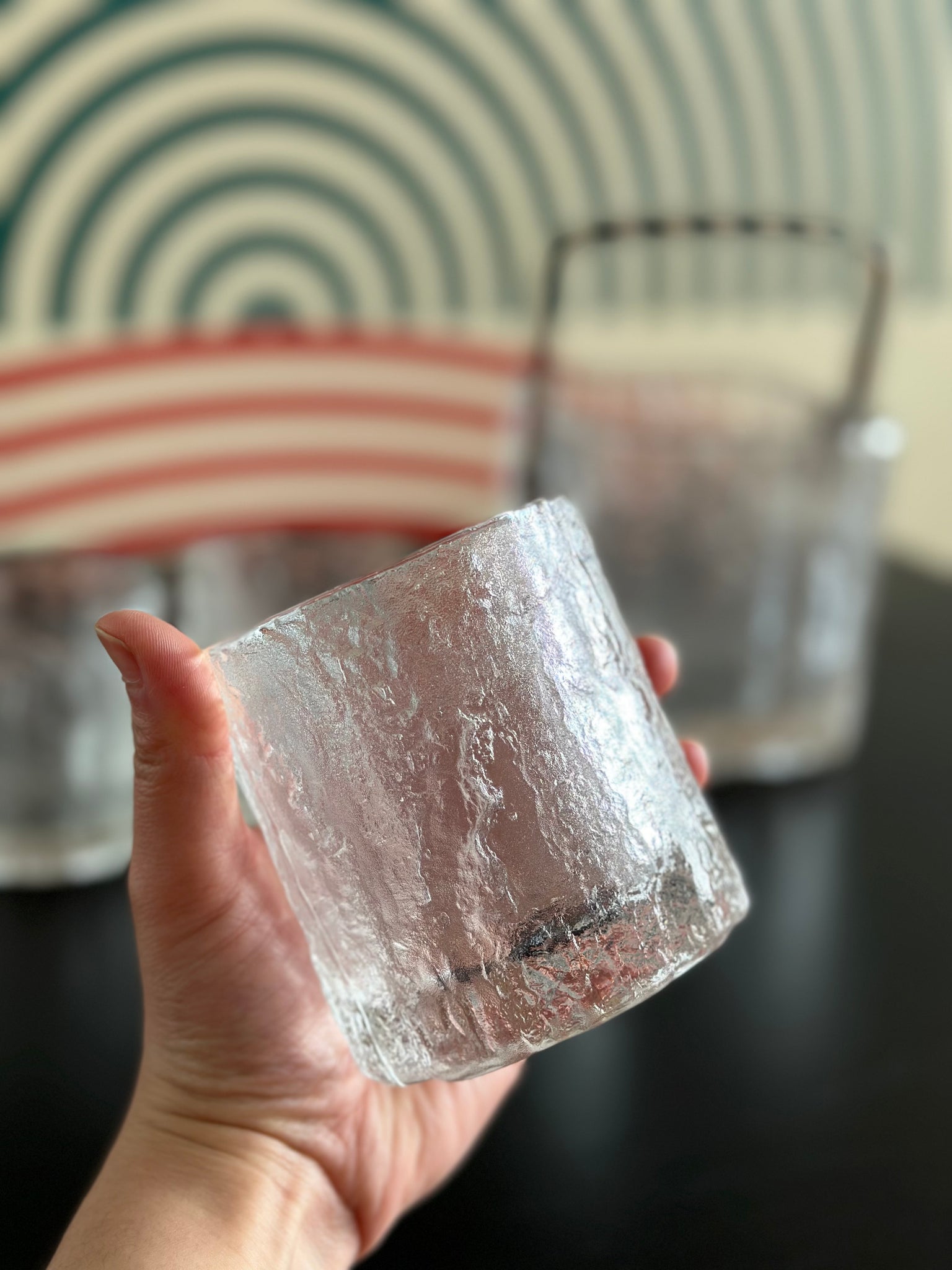 Vintage Hoya Glacier Ice Bucket and Glasses Set