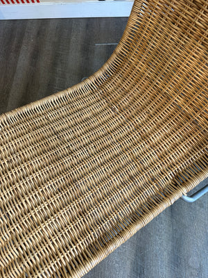 Vintage 1990s Ikea Wicker Chaise
