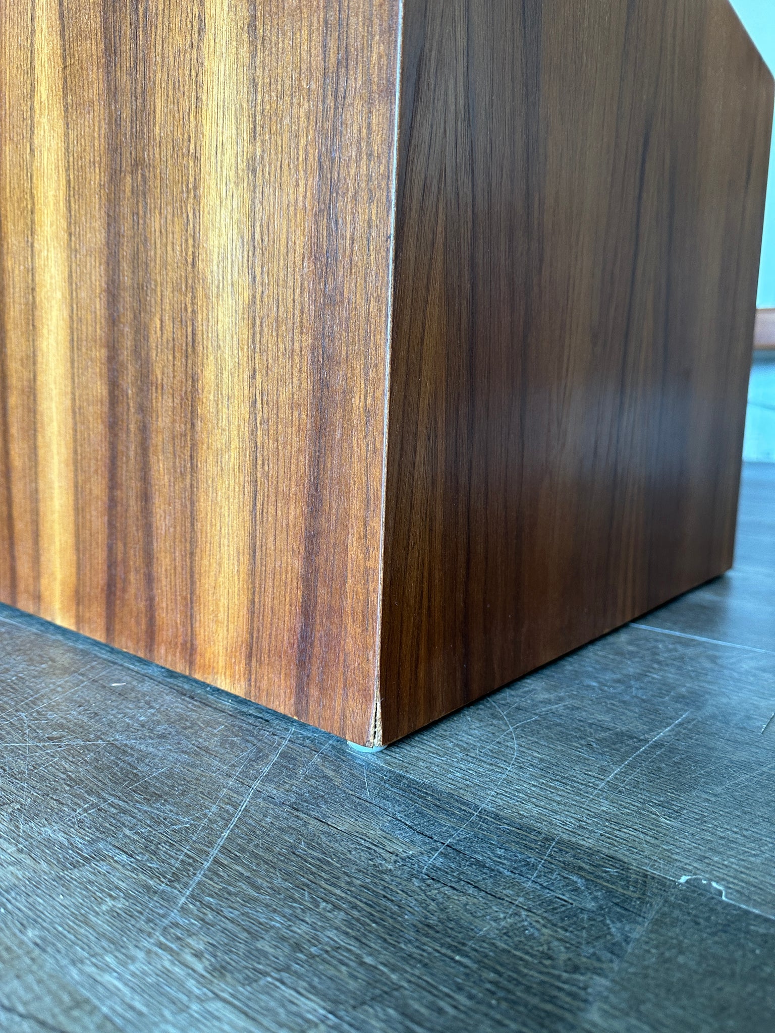 Vintage Walnut Veneer Cube