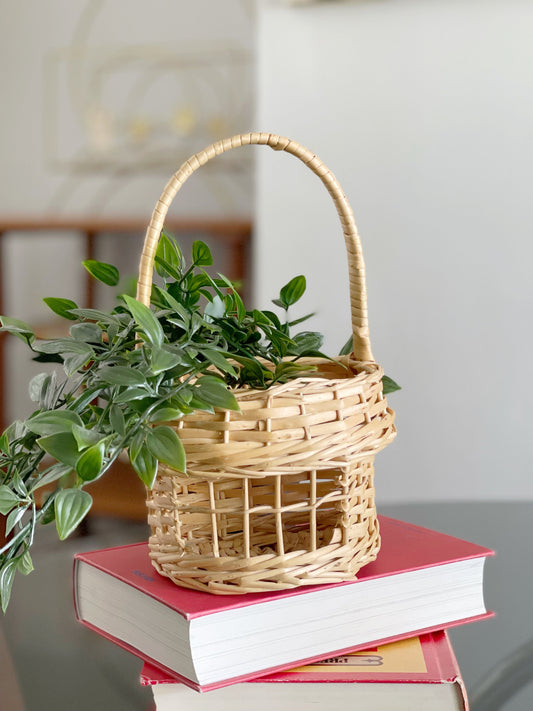 Woven Wicker Hanging Basket