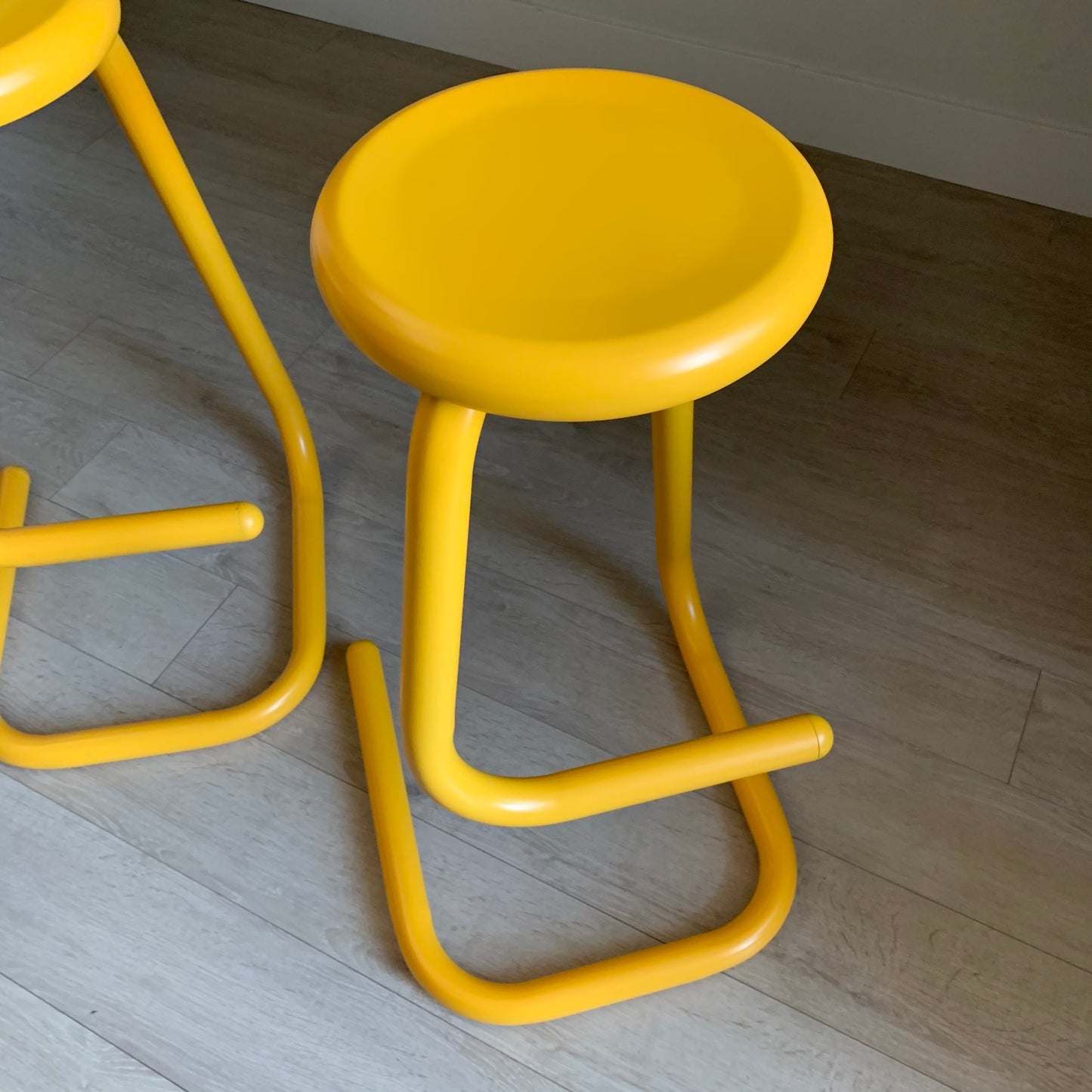 Pair of Yellow Paperclip Stools