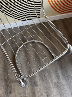 Vintage Chrome Wire Cantilever Chair
