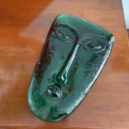 Vintage Mid Century Modern Glass Face Mask