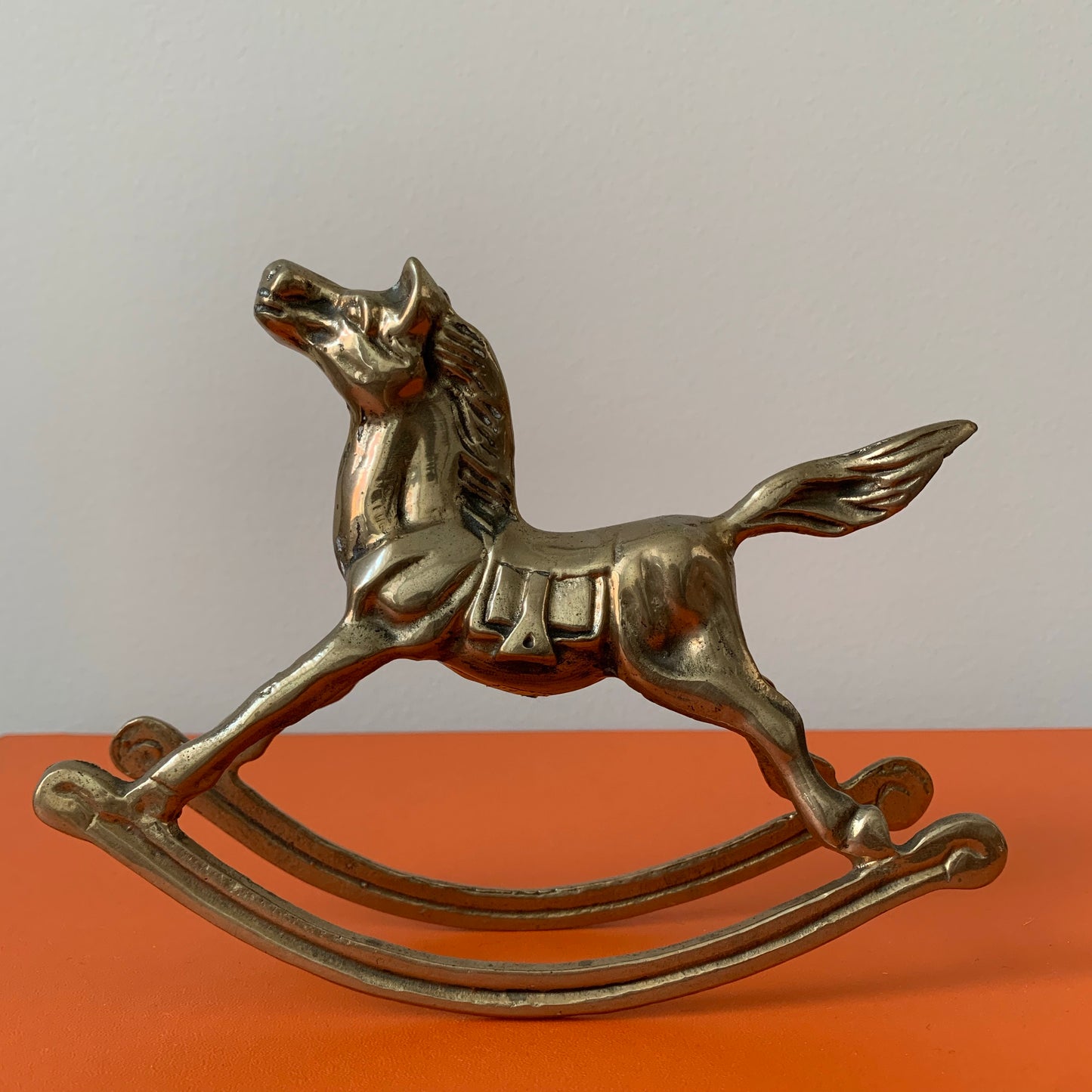 Vintage Brass Rocking Horse