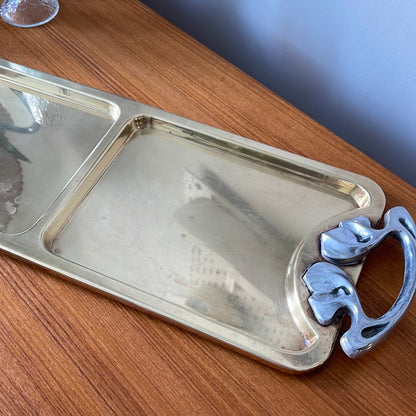 Vintage Brass Serving Tray