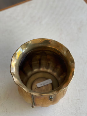 Vintage Brass Planter Pot #1