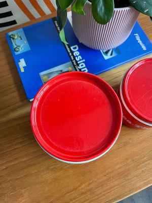 Vintage Rosti Mepal Coffee and Tea Canisters