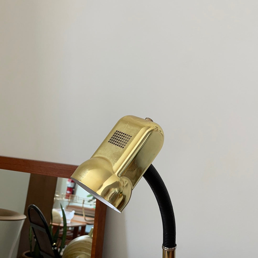 Vintage Brass Gooseneck Desk Lamp