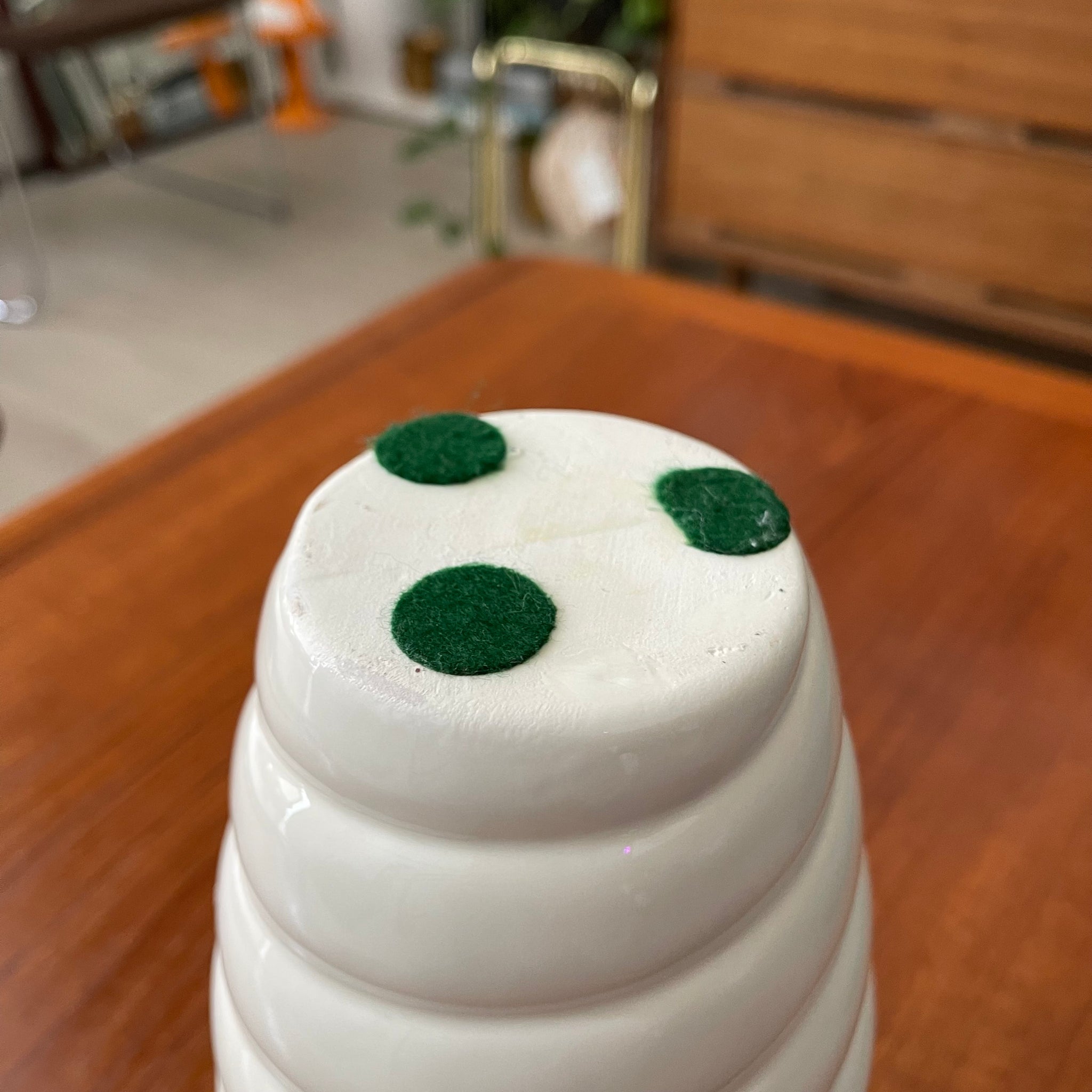 Vintage White Haeger Swirl Vase