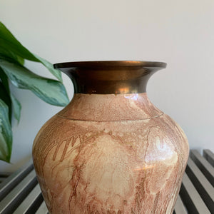 Vintage Brass Painted Vase