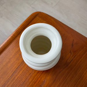 Vintage White Haeger Swirl Vase