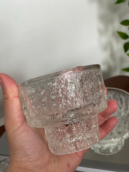 Set of 4 Vintage Textured Dessert Bowls