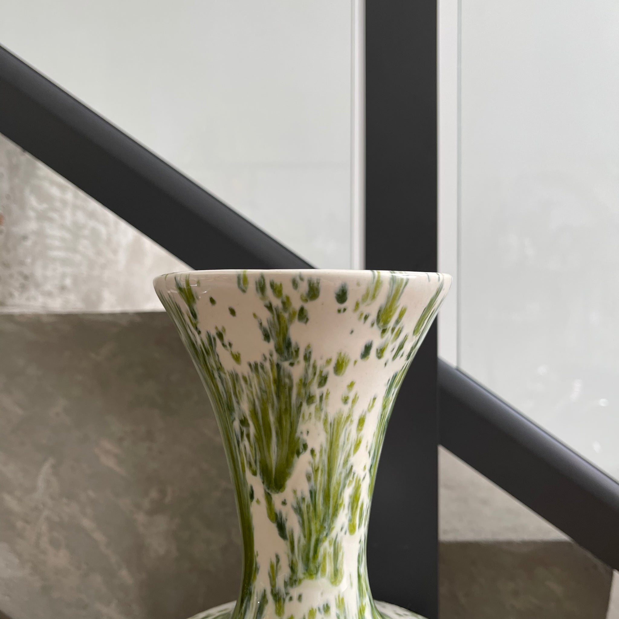 Vintage Glazed Ceramic Vase