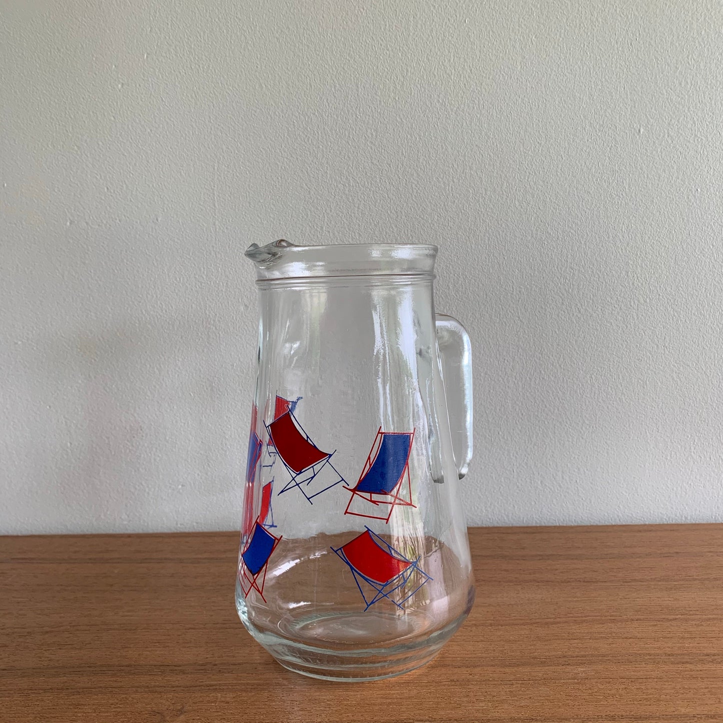 Vintage Italian Glass Pitcher by  Covetro Italy