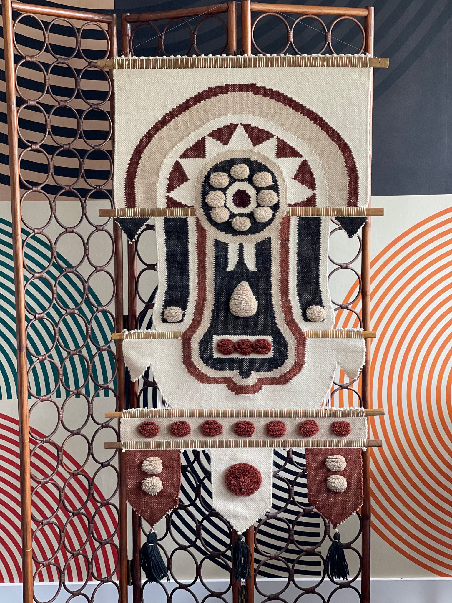 Vintage MCM Fiber Tapestry in style of Don Freedman