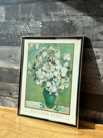 Vintage Vincent Van Gogh “Roses” Framed Print
