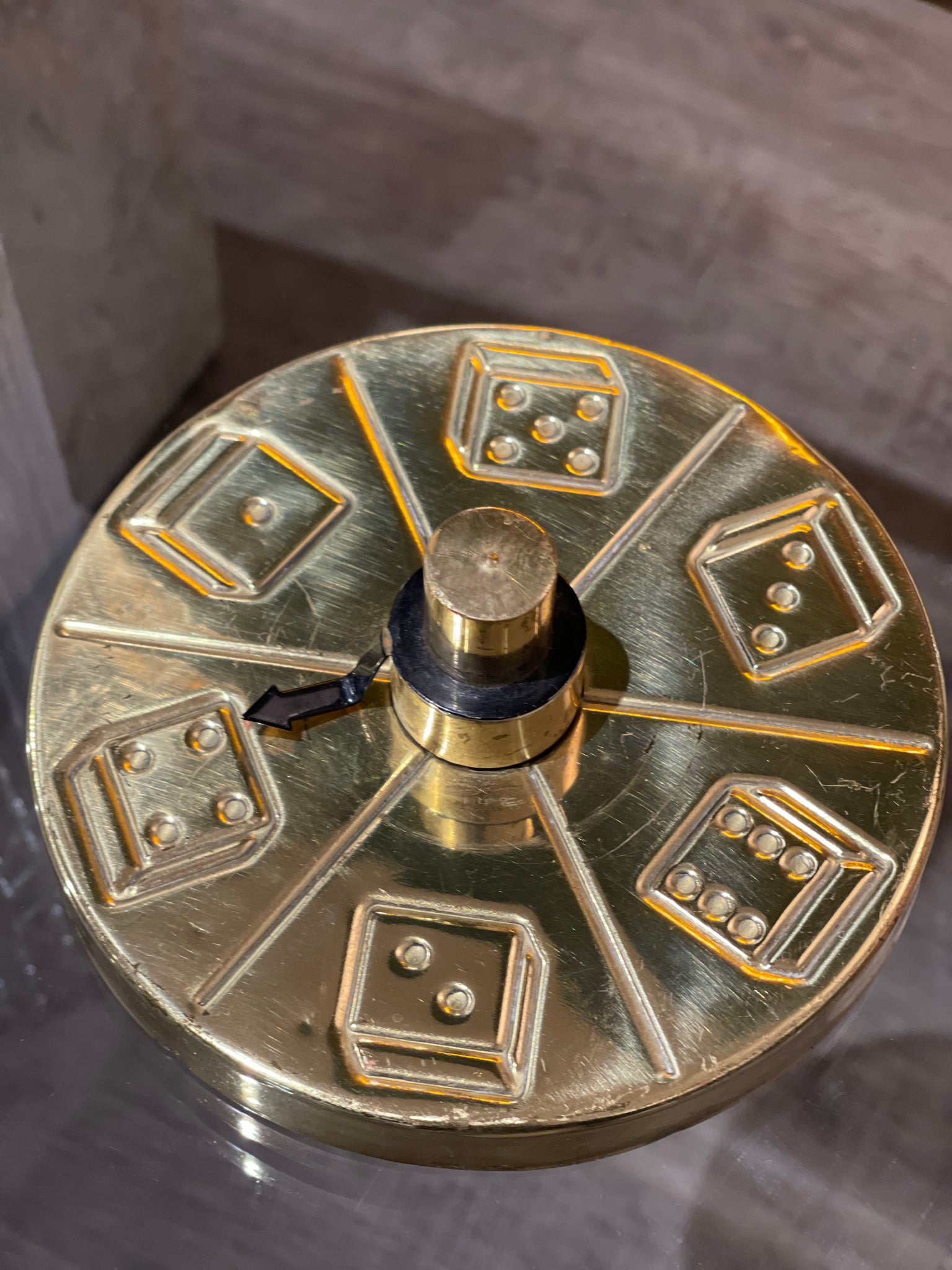 Vintage Brass Dice Spinner