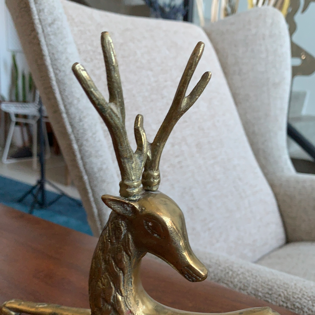 Vintage Brass Deer Figurine